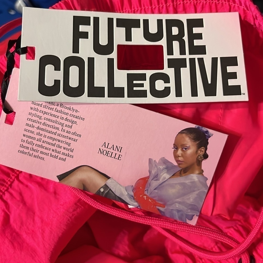 NEW Future Collective with Alani Noelle Women's High-Rise Nylon Shorts - Picture 6 of 6